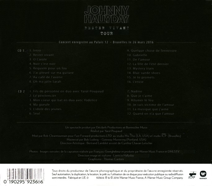 Double CD Rester vivant tour Warner 0190295923686