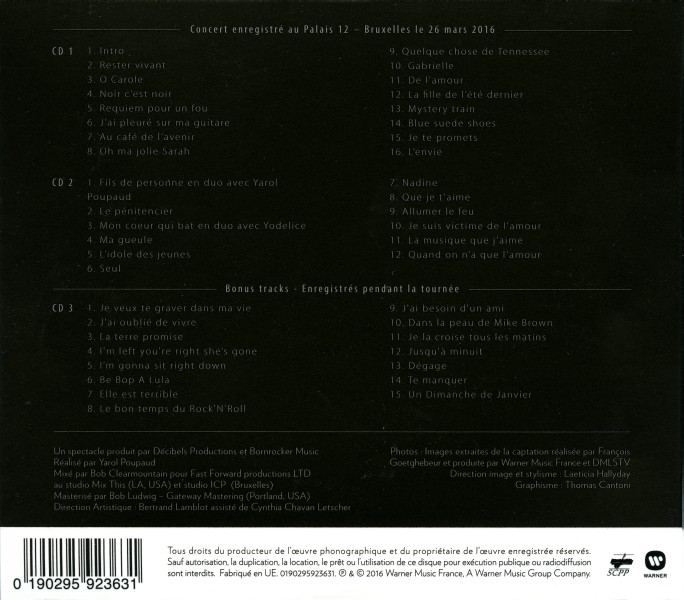 Triple CD Rester vivant tour Warner 0190295923631