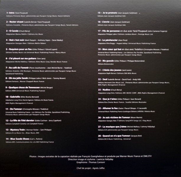 Triple LP Rester vivant tour Warner 0190295923624