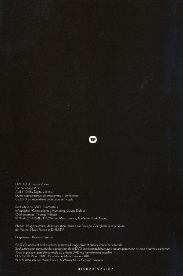 DVD-CD Rester vivant tour Warner 0190295 923587