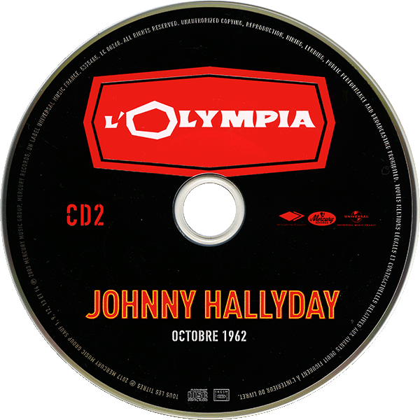 Double CD Olympia Octobre 1962 Johnny Hallyday Universal 5375483