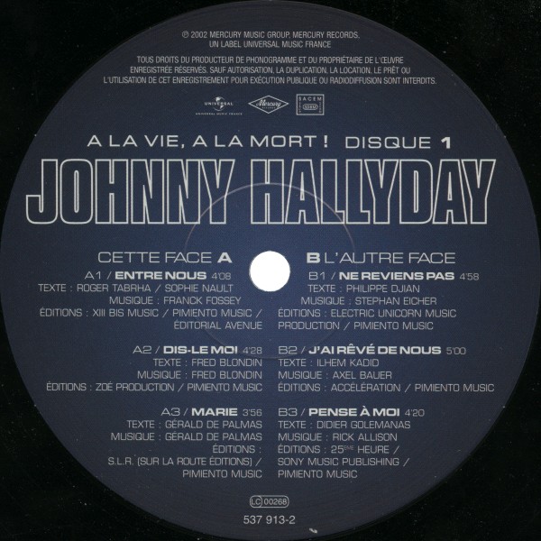 LP Back to black  A  la vie  la mort Universal 537913-1