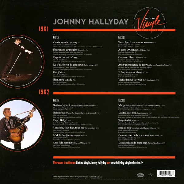 Double LP Picture Disk Picture Vinyle Collection 1961 : 1962 Universal 537749-6