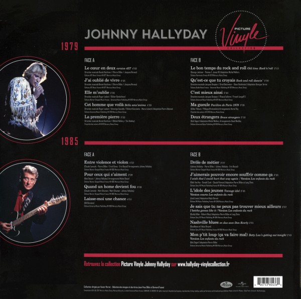 Double LP Picture Disk Picture Vinyle Collection 1979 : 1985 Universal 538043-6