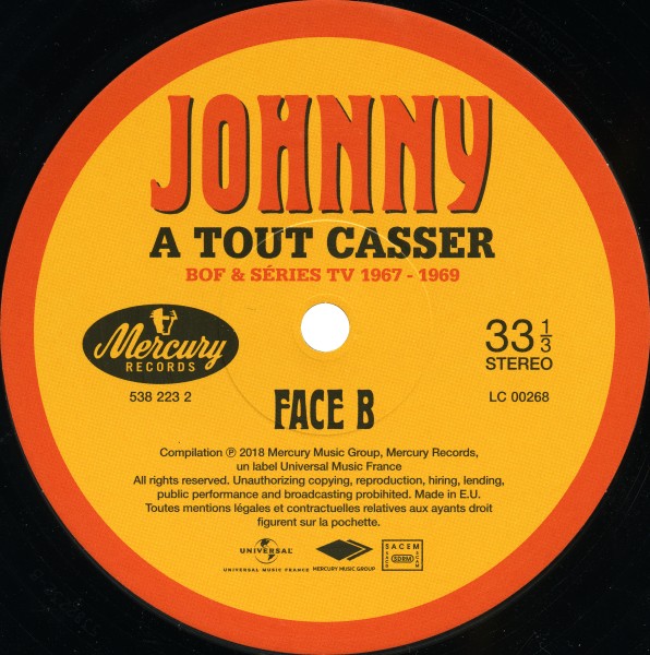 LP  Back to black A tout casser - BOF & Séries TV 1967-1969 Universal 538 2232