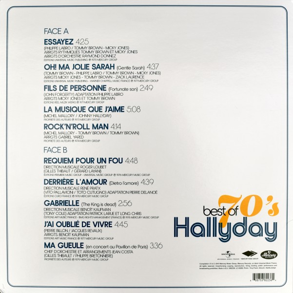 LP  Back to black Best of 70's  Universal 538 2236