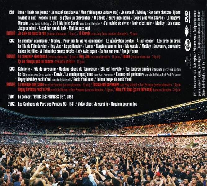 CD-DVD  Parc des Princes 1993 25 anniversaire Universal 5383073