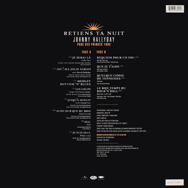 LP Picture disc  Parc des Princes 1993 25 anniversaire Universal 5383079