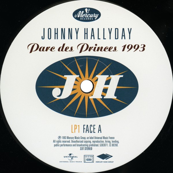 Double LP  Parc des Princes 1993 25 anniversaire Universal 5383070