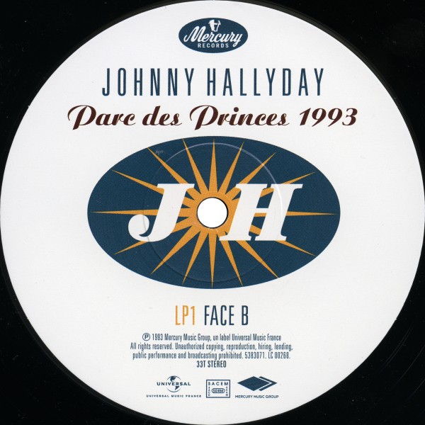 Double LP  Parc des Princes 1993 25 anniversaire Universal 5383070