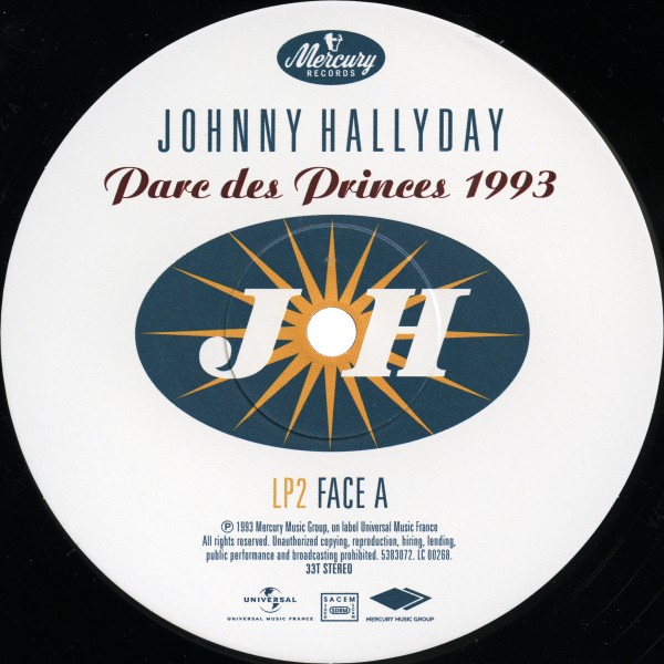 Double LP  Parc des Princes 1993 25 anniversaire Universal 5383070