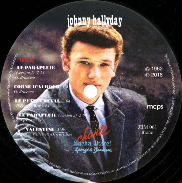 LP 25 cm Johnny Hallyday chante Sacha Distel Georges Brassens etc JBM 061