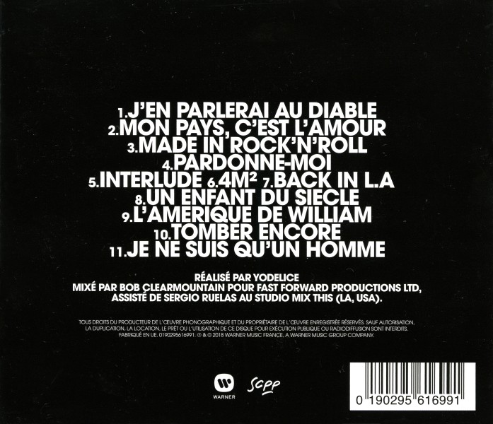 CD simple Mon pays c'est l'amour 0190295616991