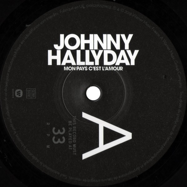 LP Mon pays c'est l'amour vinyle noir Warner 0190295617402