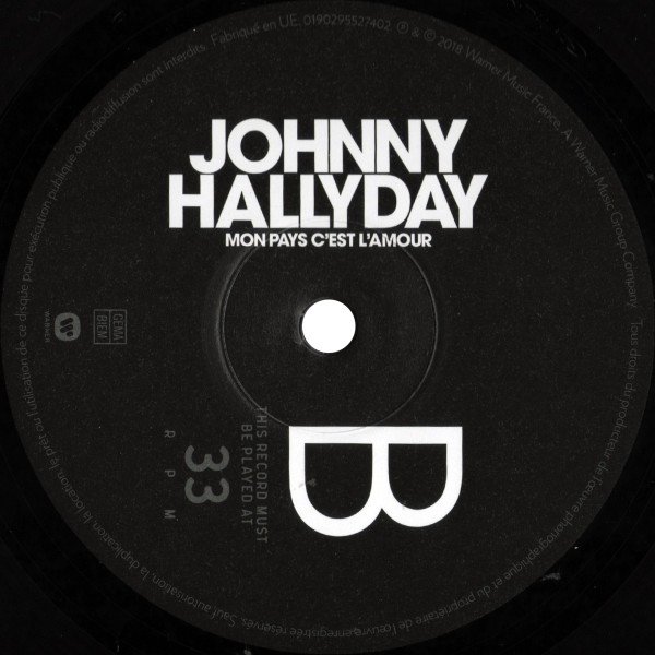 LP Mon pays c'est l'amour vinyle noir Warner 0190295617402