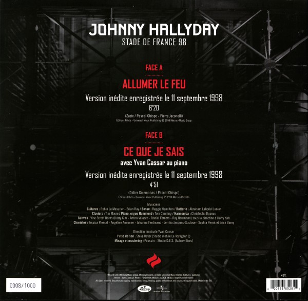 SP 45 T.  Universal  Allumer le feu 20anniversaire 538 5281