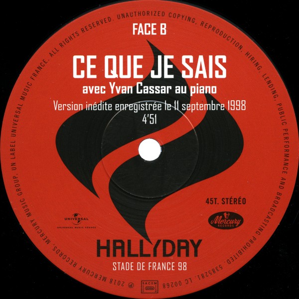 SP 45 T.  Universal  Allumer le feu 20anniversaire 538 5281