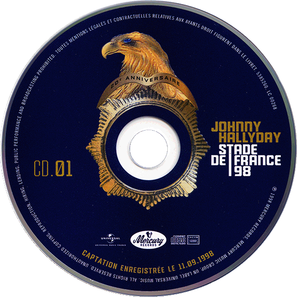 CD-DVD Universal  Stade de France 98 Intgrale du concert du 11 septembre 538 5259