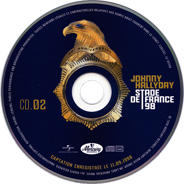 CD-DVD Universal  Stade de France 98 Intgrale du concert du 11 septembre 538 5259