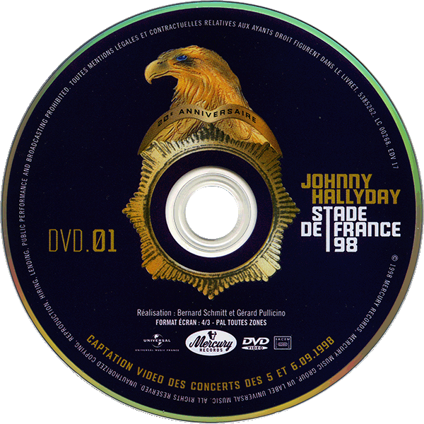 CD-DVD Universal  Stade de France 98 Intgrale du concert du 11 septembre 538 5259