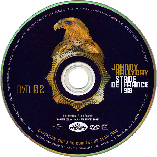 CD-DVD Universal  Stade de France 98 Intgrale du concert du 11 septembre 538 5259
