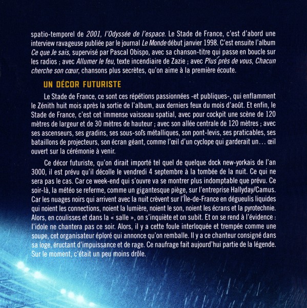 CD-DVD Universal  Stade de France 98 Intgrale du concert du 11 septembre 538 5259