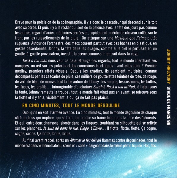 CD-DVD Universal  Stade de France 98 Intgrale du concert du 11 septembre 538 5259