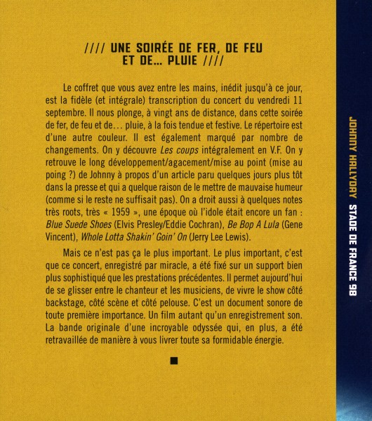 CD-DVD Universal  Stade de France 98 Intgrale du concert du 11 septembre 538 5259