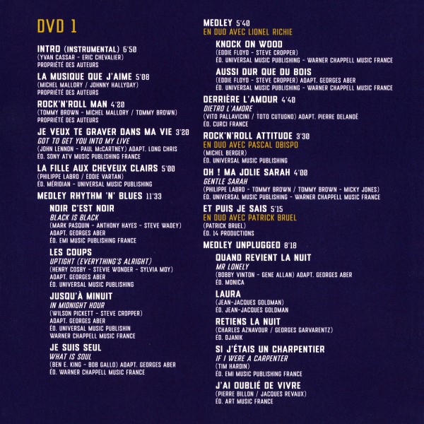 CD-DVD Universal  Stade de France 98 Intgrale du concert du 11 septembre 538 5259