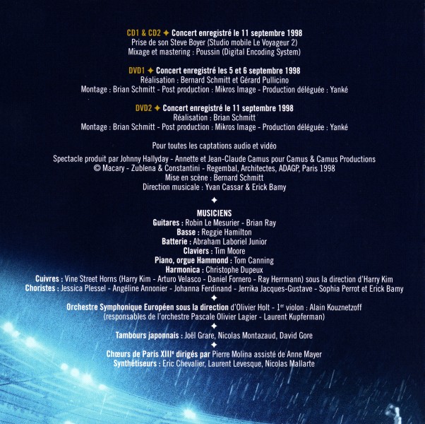 CD-DVD Universal  Stade de France 98 Intgrale du concert du 11 septembre 538 5259