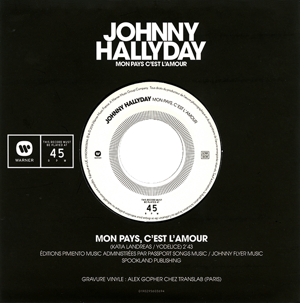 Coffret Livre-CD Picture disc 45 tours Mon pays c'est l'amour 0190295616977