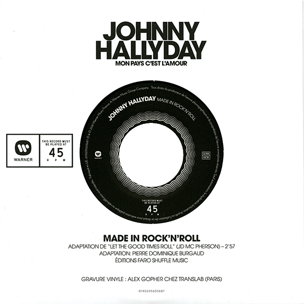 Coffret Livre-CD Picture disc 45 tours Mon pays c'est l'amour 0190295616977