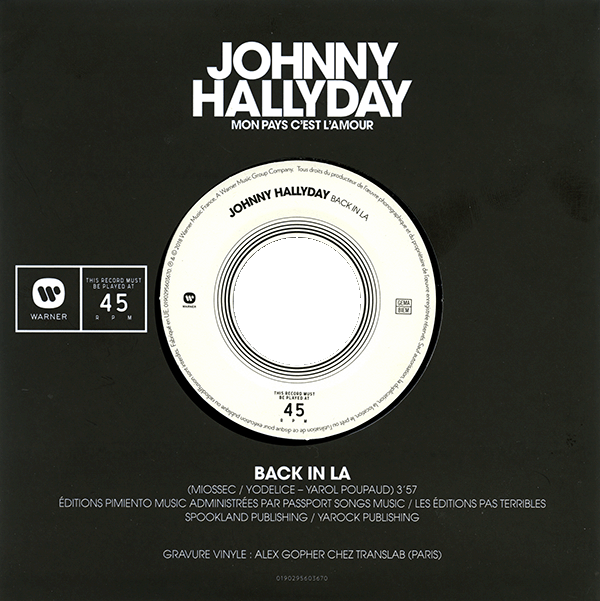 Coffret Livre-CD Picture disc 45 tours Mon pays c'est l'amour 0190295616977