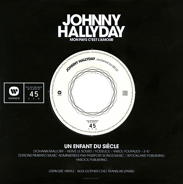 Coffret Livre-CD Picture disc 45 tours Mon pays c'est l'amour 0190295616977