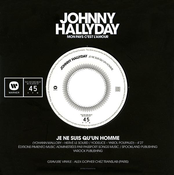 Coffret Livre-CD Picture disc 45 tours Mon pays c'est l'amour 0190295616977