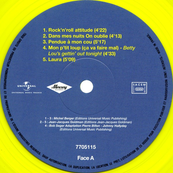 Double LP vinyle jaune Johnny  Bercy 679 5410