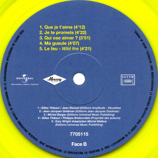 Double LP vinyle jaune Johnny  Bercy 679 5410