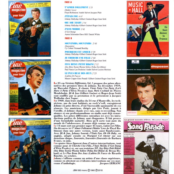 LP JBM  Johnny Hallyday Versions diffrentes Vol 1 063
