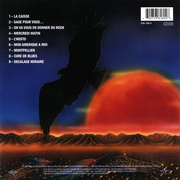 CD  papersleeve Universal Quelque part un aigle 538 180-4