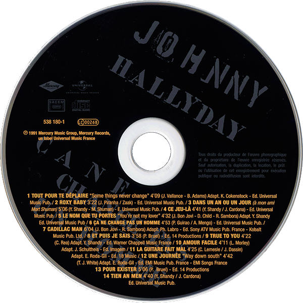 CD  papersleeve Universal Ca ne change pas un homme 538 180-1