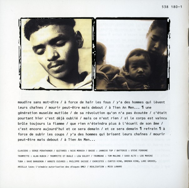 CD  papersleeve Universal Ca ne change pas un homme 538 180-1