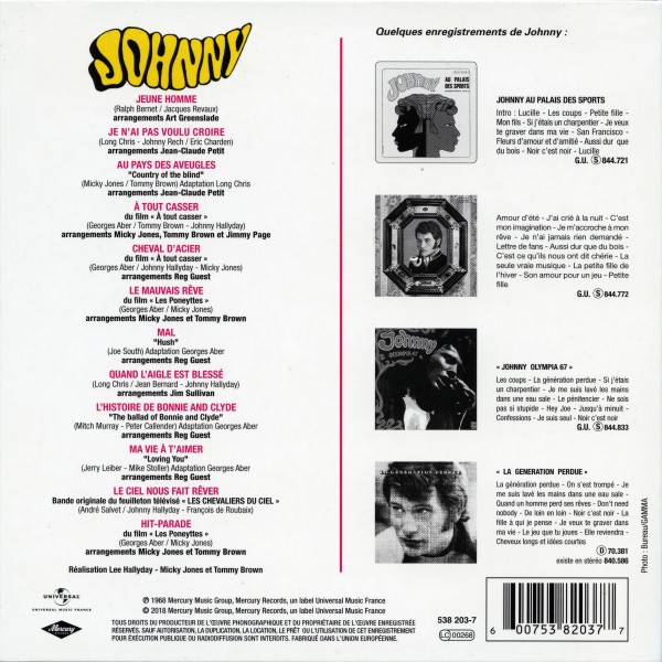 CD  papersleeve Universal Jeune homme 538 203-7