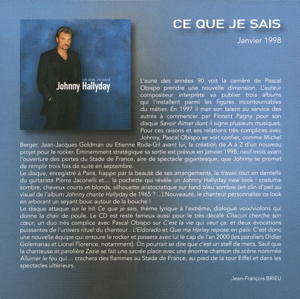 CD  papersleeve Universal Ce que je sais 538 204-4