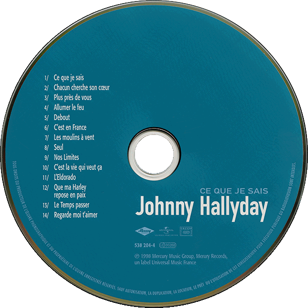 CD  papersleeve Universal Ce que je sais 538 204-4