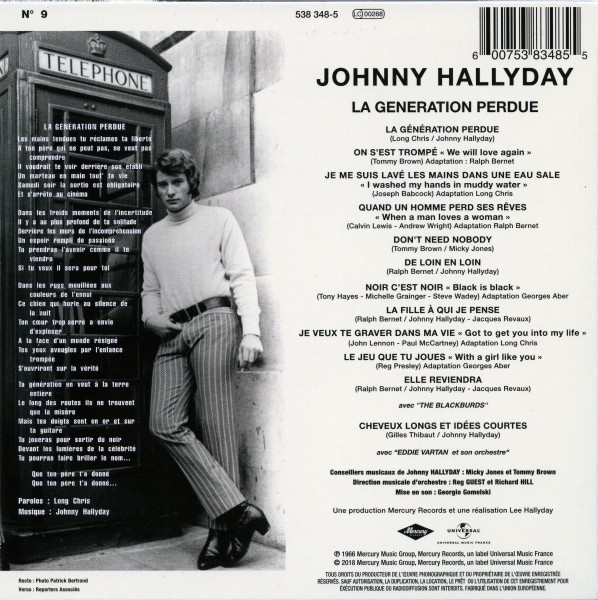 CD  papersleeve 2018-07-06 CD Universal La gnration perdue 538348-5