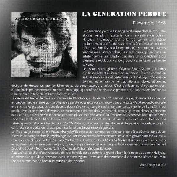 CD  papersleeve 2018-07-06 CD Universal La gnration perdue 538348-5