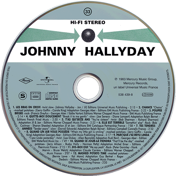 CD  papersleeve Universal Les bras en croix 538 439-8