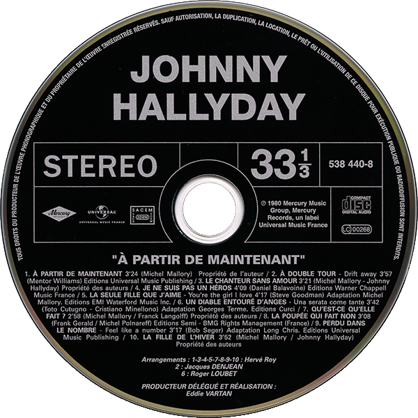 CD  papersleeve Universal A partir de maintenant 538 440-8