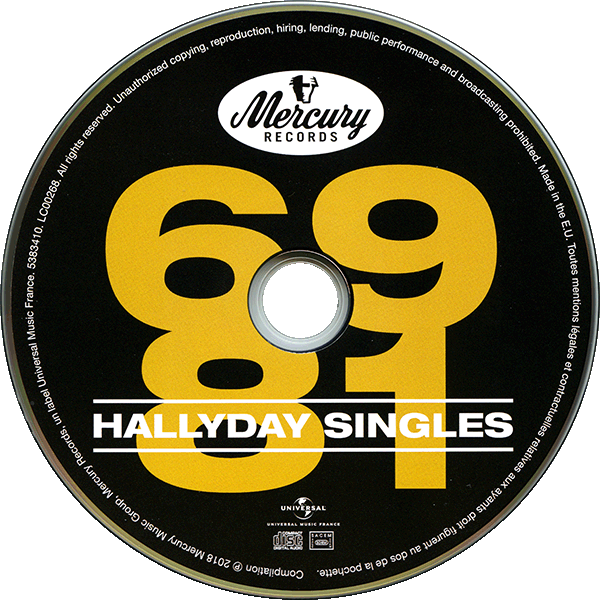 CD  papersleeve Universal Hallyday Singles 69-81 538 341-0