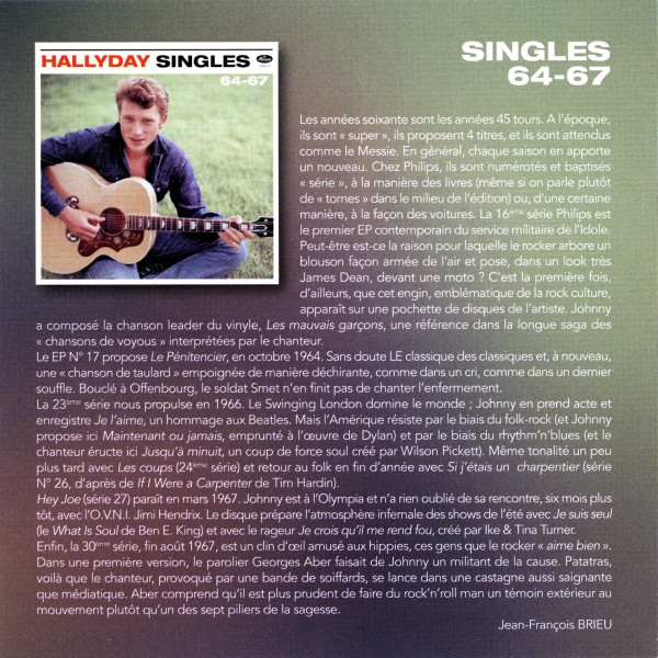 CD  papersleeve Universal Hallyday Singles 64-67 538 341-1